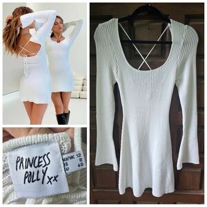 *SOLD* Princess Polly Brownhall Long Sleeve Mini Dress Size 8
